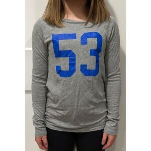 TRU Kids Heather Gray Long Sleeve Graphic Tee Shirt Size M 8-10